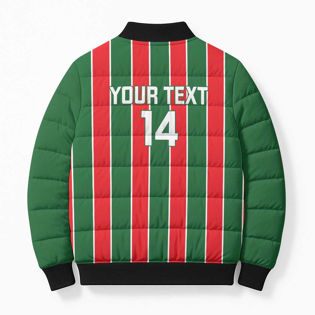 Robinhood Suriname Football Custom Bomber Puffer Jacket Go Geen Strijd - Wonder Print Shop