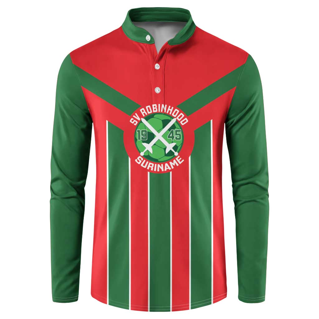 Robinhood Suriname Football Custom Button Sweatshirt Go Geen Strijd - Wonder Print Shop