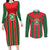 Robinhood Suriname Football Custom Couples Matching Long Sleeve Bodycon Dress and Long Sleeve Button Shirt Go Geen Strijd - Wonder Print Shop