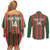 Robinhood Suriname Football Custom Couples Matching Off Shoulder Short Dress and Long Sleeve Button Shirt Go Geen Strijd - Wonder Print Shop