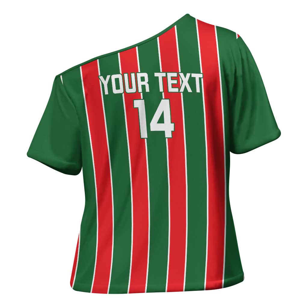 Robinhood Suriname Football Custom Cross Shoulder Shirt Go Geen Strijd - Wonder Print Shop