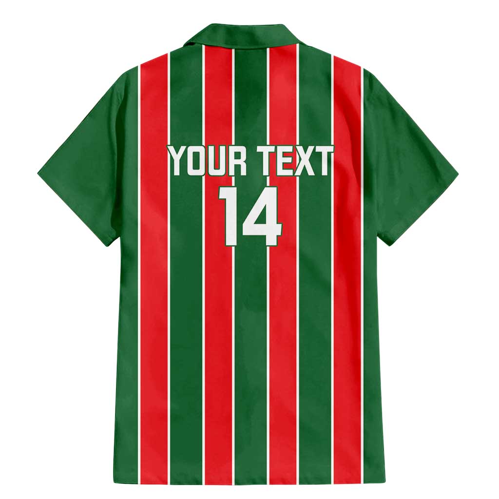 Robinhood Suriname Football Custom Family Matching Mermaid Dress and Hawaiian Shirt Go Geen Strijd - Wonder Print Shop