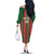 Robinhood Suriname Football Custom Family Matching Off The Shoulder Long Sleeve Dress and Hawaiian Shirt Go Geen Strijd - Wonder Print Shop