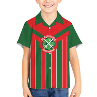 Robinhood Suriname Football Custom Family Matching Puletasi and Hawaiian Shirt Go Geen Strijd - Wonder Print Shop