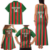 Robinhood Suriname Football Custom Family Matching Tank Maxi Dress and Hawaiian Shirt Go Geen Strijd - Wonder Print Shop