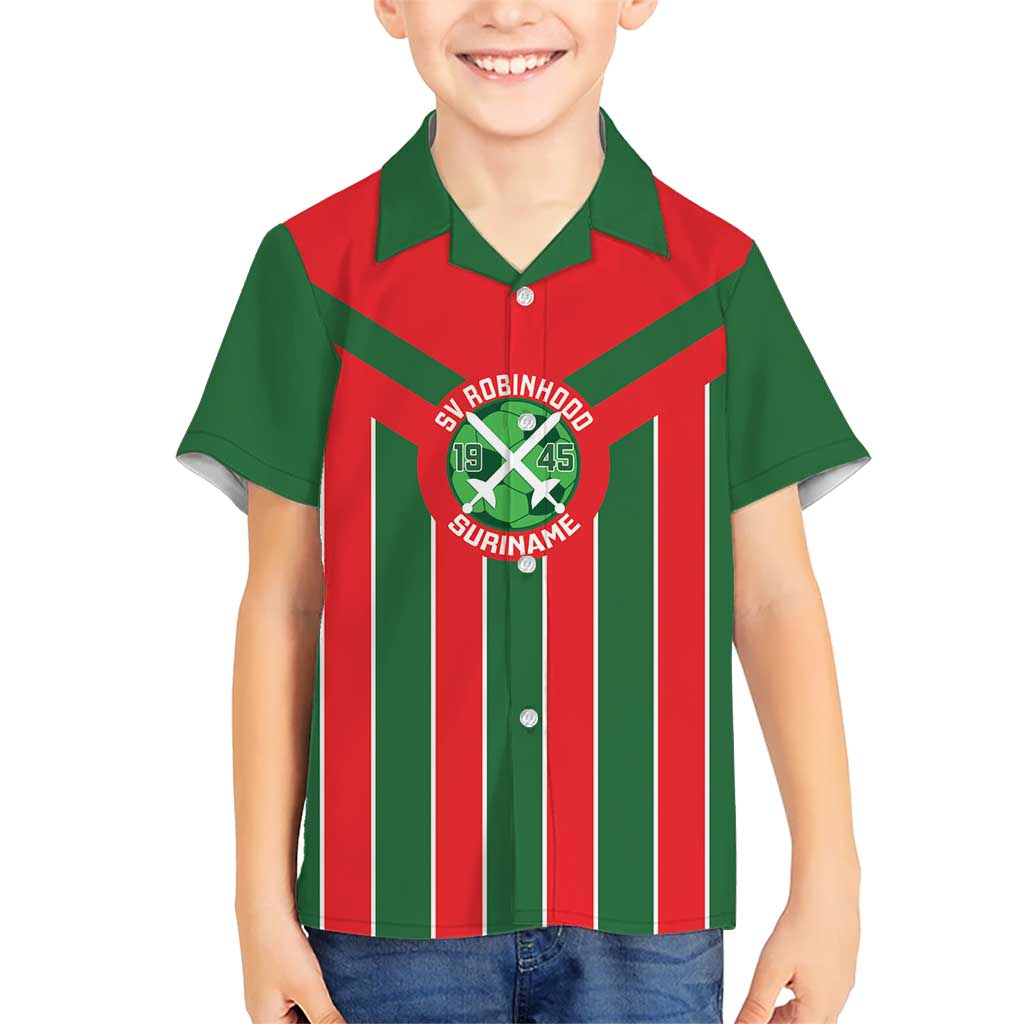 Robinhood Suriname Football Custom Kid Hawaiian Shirt Go Geen Strijd - Wonder Print Shop