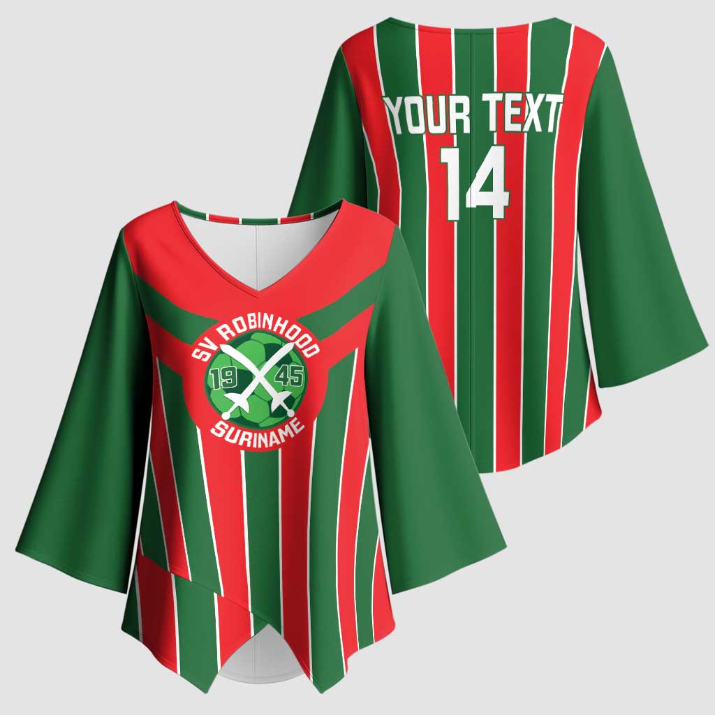 Robinhood Suriname Football Custom Kimono Sleeve Blouse Go Geen Strijd - Wonder Print Shop