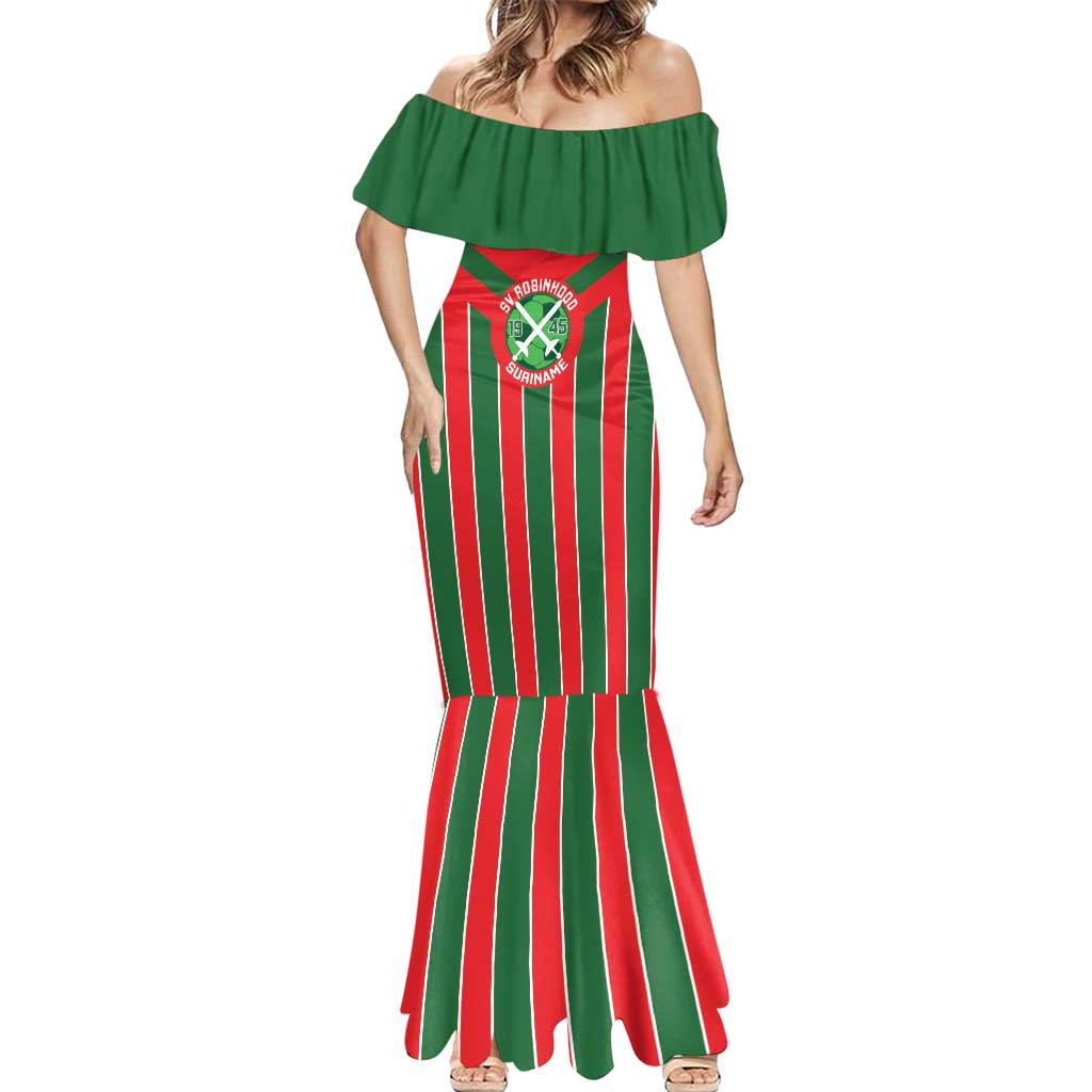 Robinhood Suriname Football Custom Mermaid Dress Go Geen Strijd - Wonder Print Shop