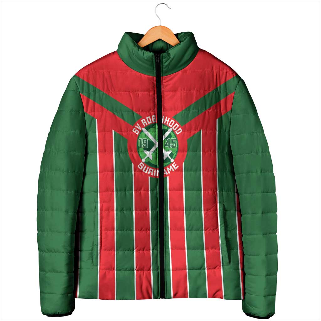 Robinhood Suriname Football Custom Padded Jacket Go Geen Strijd - Wonder Print Shop