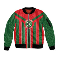 Robinhood Suriname Football Custom Sleeve Zip Bomber Jacket Go Geen Strijd - Wonder Print Shop