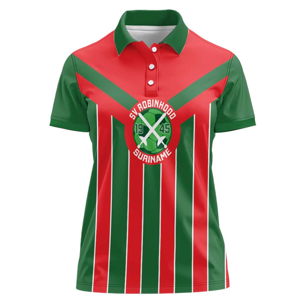 Robinhood Suriname Football Custom Women Polo Shirt Go Geen Strijd - Wonder Print Shop