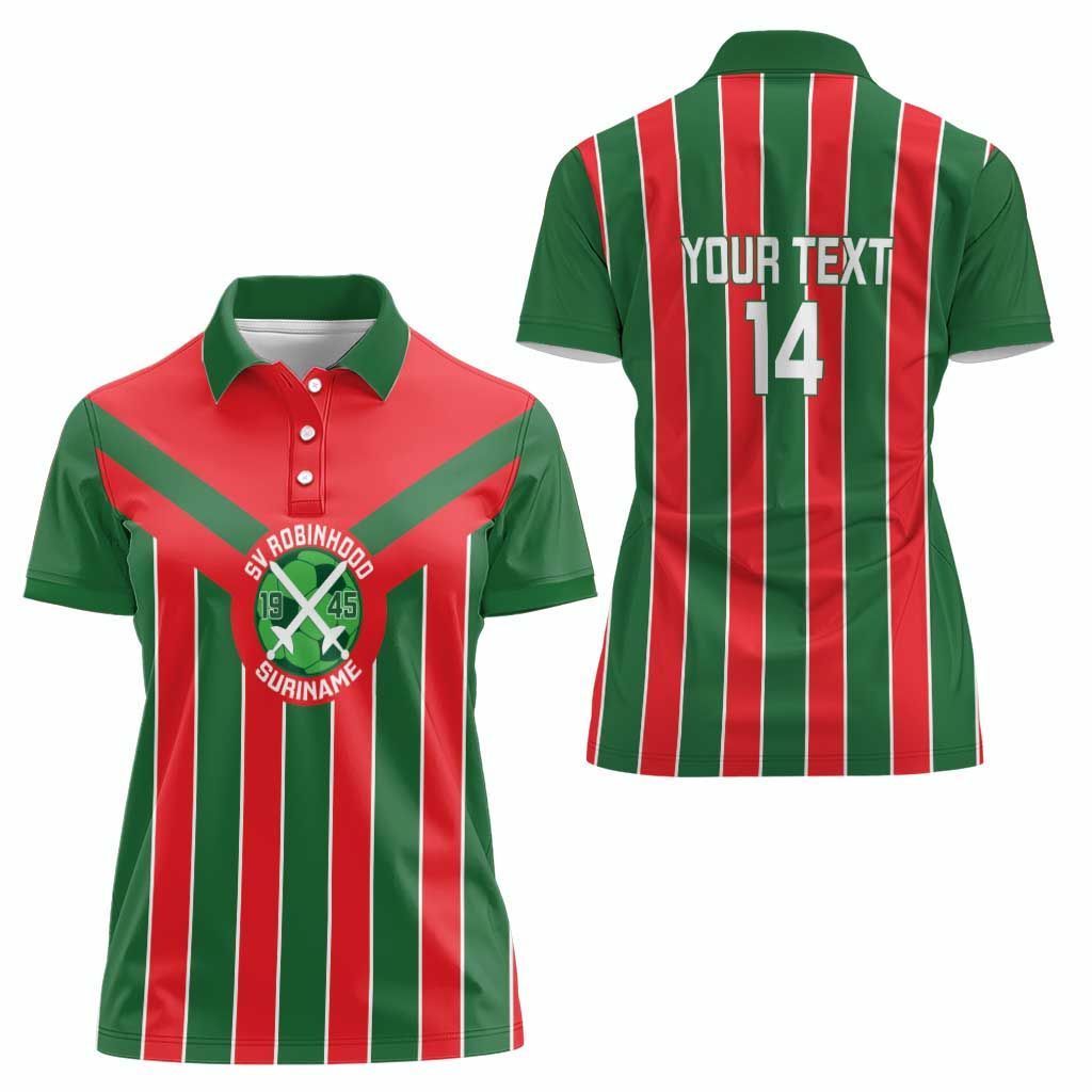 Robinhood Suriname Football Custom Women Polo Shirt Go Geen Strijd - Wonder Print Shop