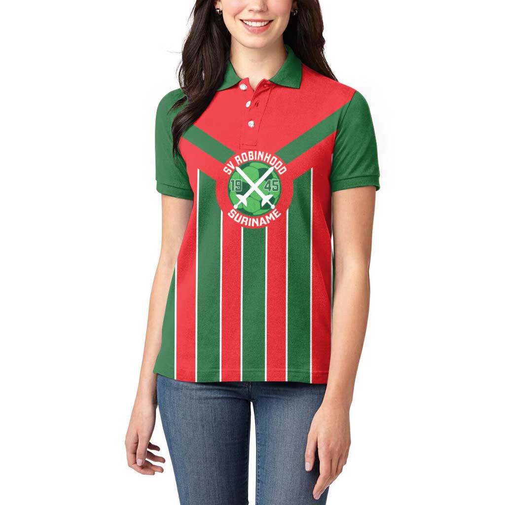 Robinhood Suriname Football Custom Women Polo Shirt Go Geen Strijd - Wonder Print Shop