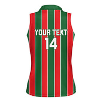 Robinhood Suriname Football Custom Women Sleeveless Polo Shirt Go Geen Strijd - Wonder Print Shop