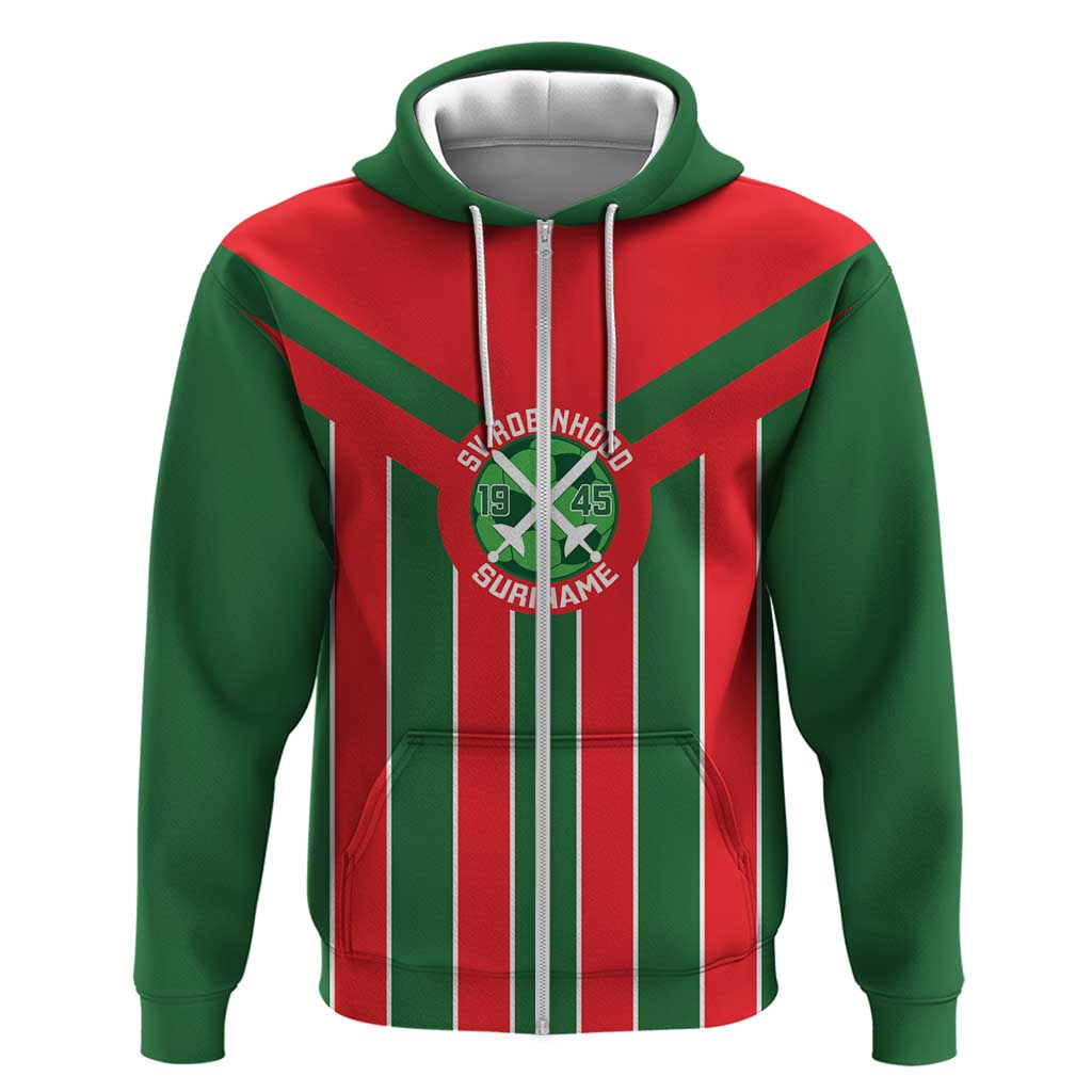 Robinhood Suriname Football Custom Zip Hoodie Go Geen Strijd - Wonder Print Shop