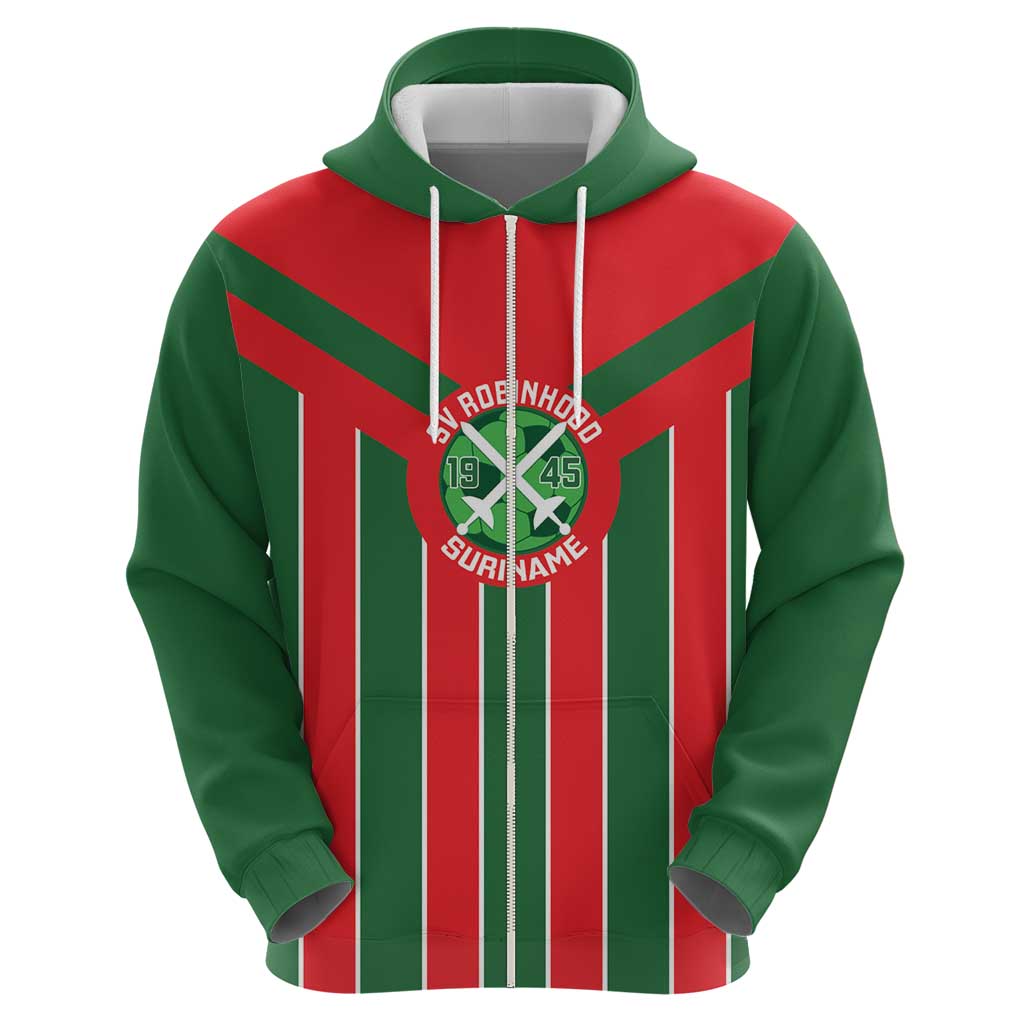 Robinhood Suriname Football Custom Zip Hoodie Go Geen Strijd - Wonder Print Shop
