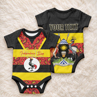 Personalized Uganda Independence Day Baby Onesie Ugandan Kitenge African Pattern
