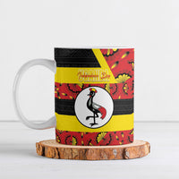 Personalized Uganda Independence Day Ceramic Mug Ugandan Kitenge African Pattern