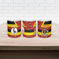 Personalized Uganda Independence Day Ceramic Mug Ugandan Kitenge African Pattern