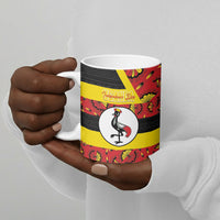 Personalized Uganda Independence Day Ceramic Mug Ugandan Kitenge African Pattern