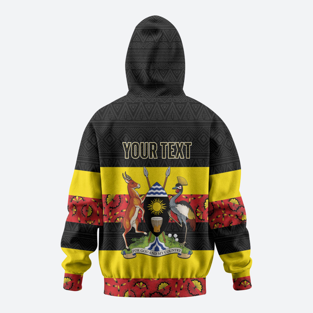 Personalized Uganda Independence Day Hoodie Ugandan Kitenge African Pattern