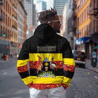 Personalized Uganda Independence Day Hoodie Ugandan Kitenge African Pattern