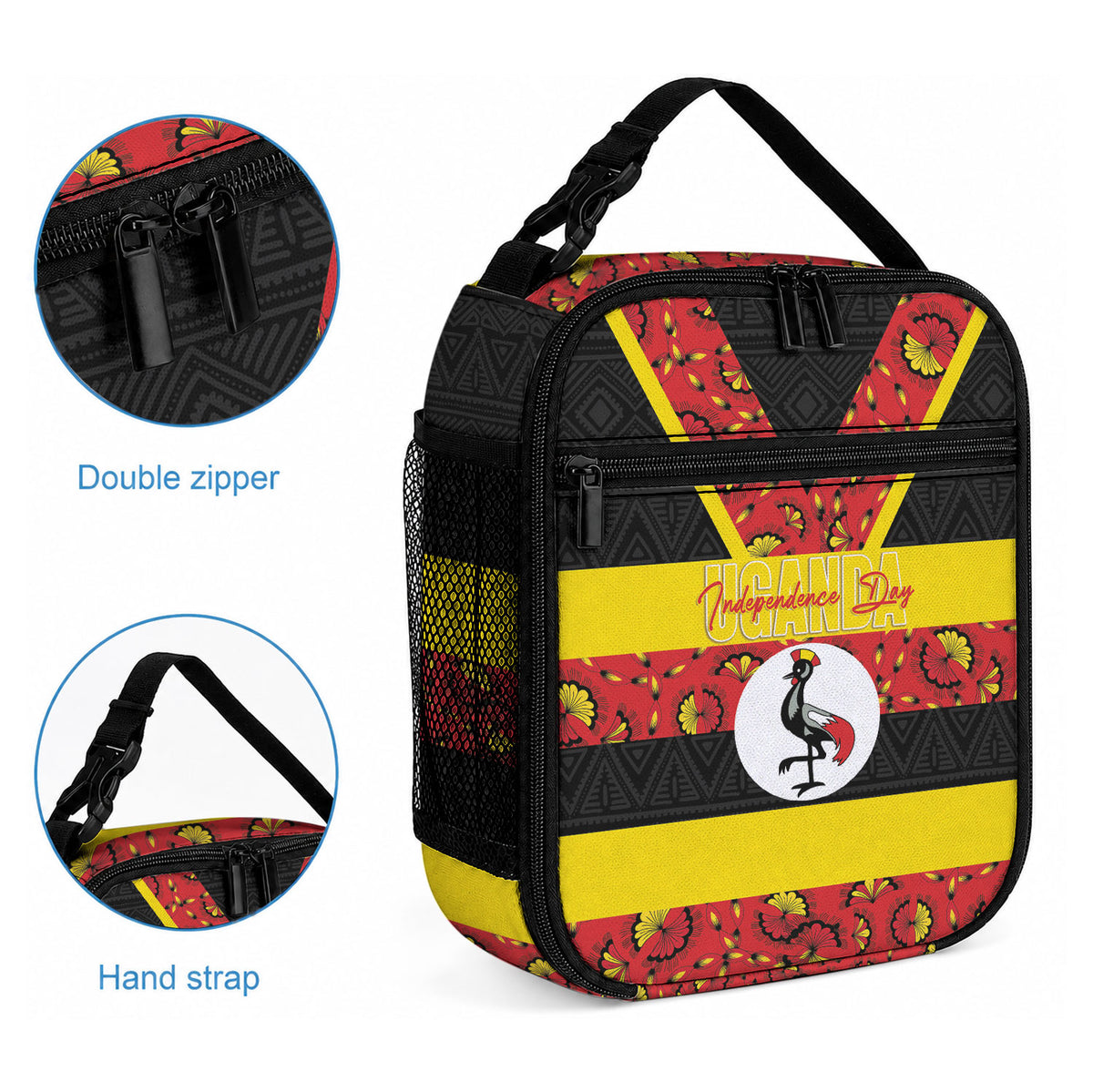 Uganda Independence Day Lunch Bag Ugandan Kitenge African Pattern