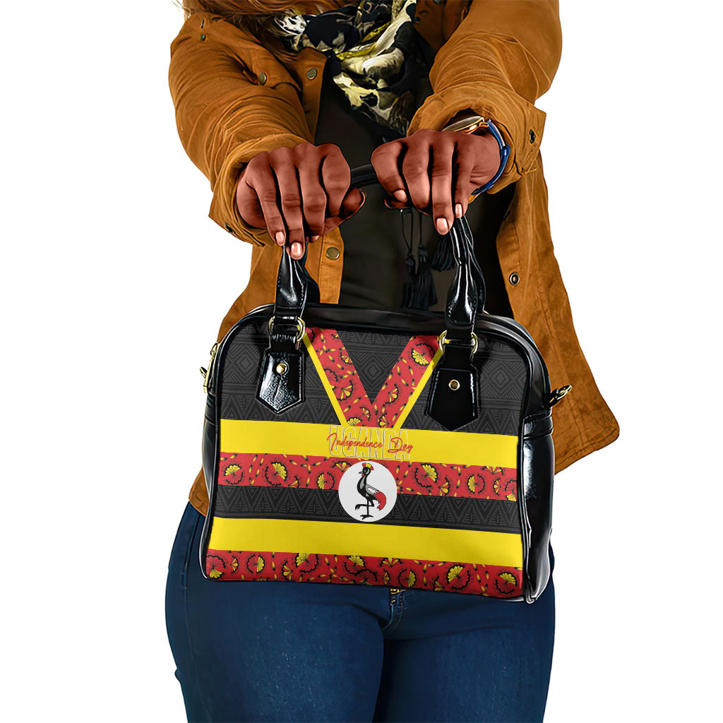 Uganda Independence Day Shoulder Handbag Ugandan Kitenge African Pattern