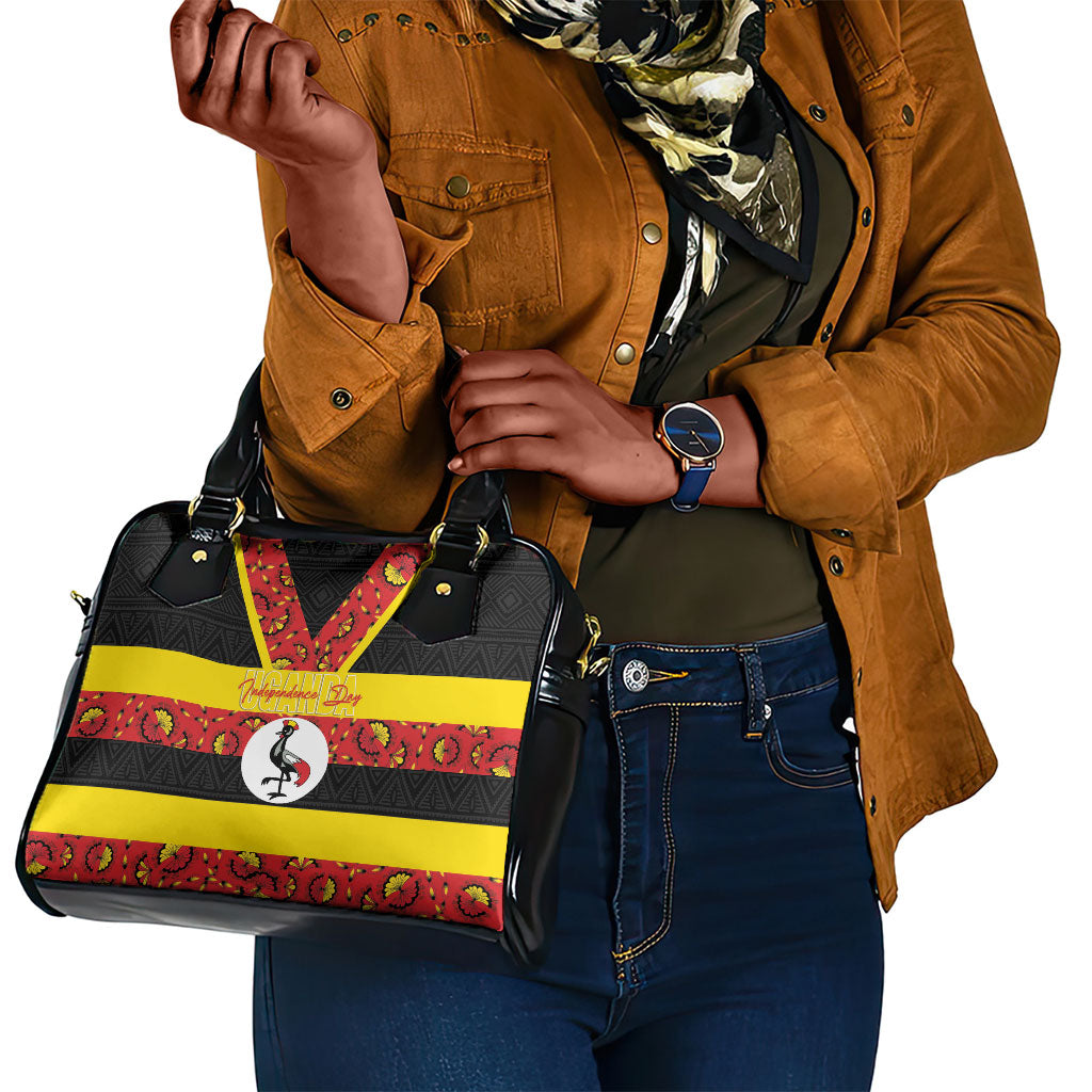 Uganda Independence Day Shoulder Handbag Ugandan Kitenge African Pattern