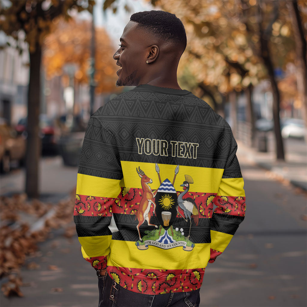 Personalized Uganda Independence Day Sweatshirt Ugandan Kitenge African Pattern