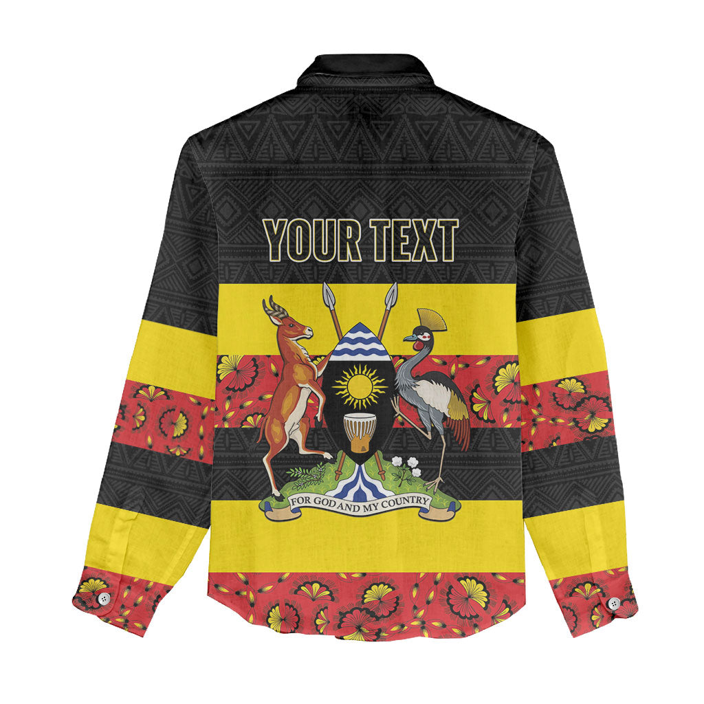 Personalized Uganda Independence Day Women Casual Shirt Ugandan Kitenge African Pattern