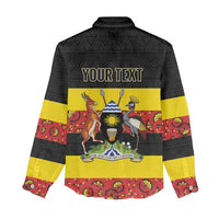 Personalized Uganda Independence Day Women Casual Shirt Ugandan Kitenge African Pattern