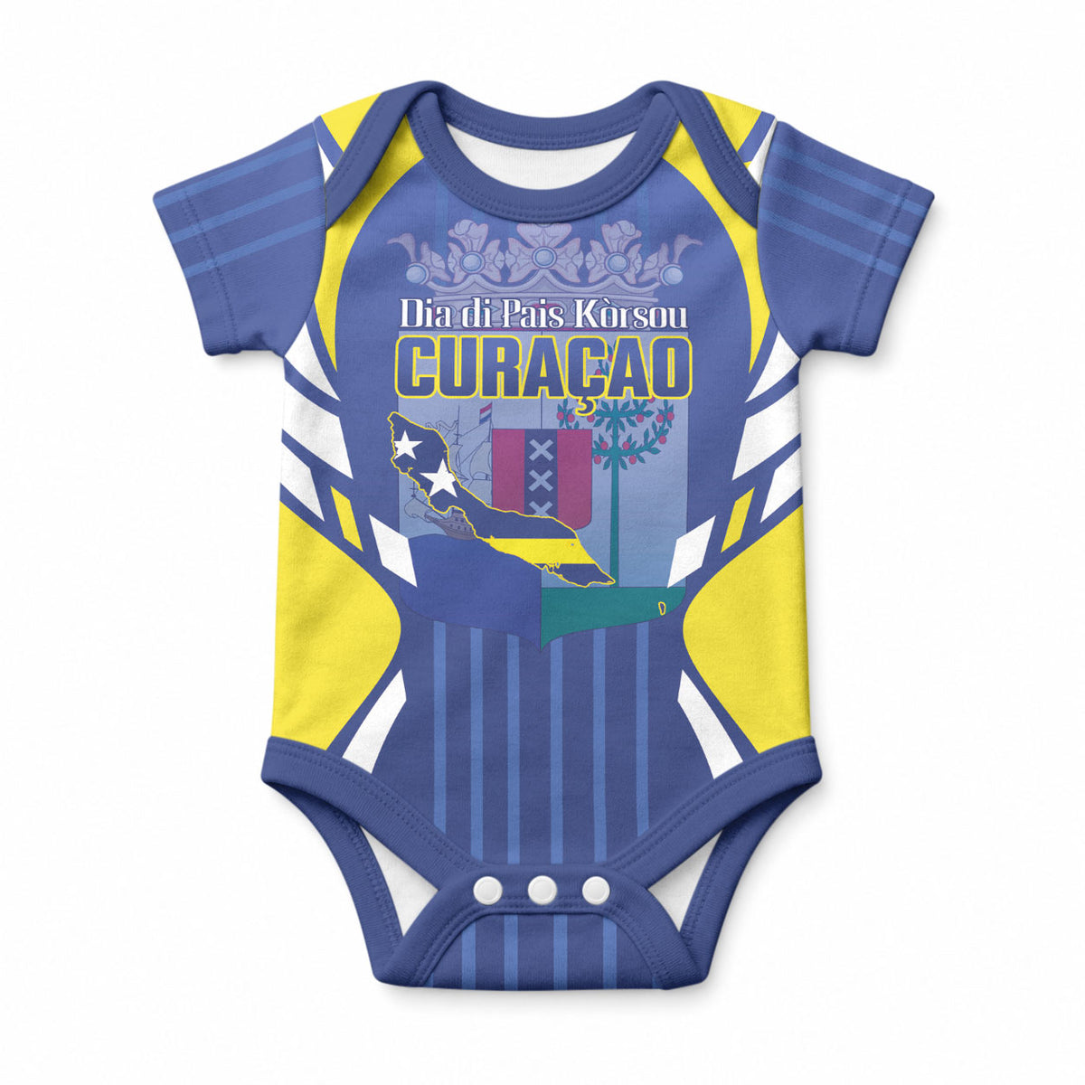 Personalized Curacao Day Baby Onesie Dia di Pais Korsou