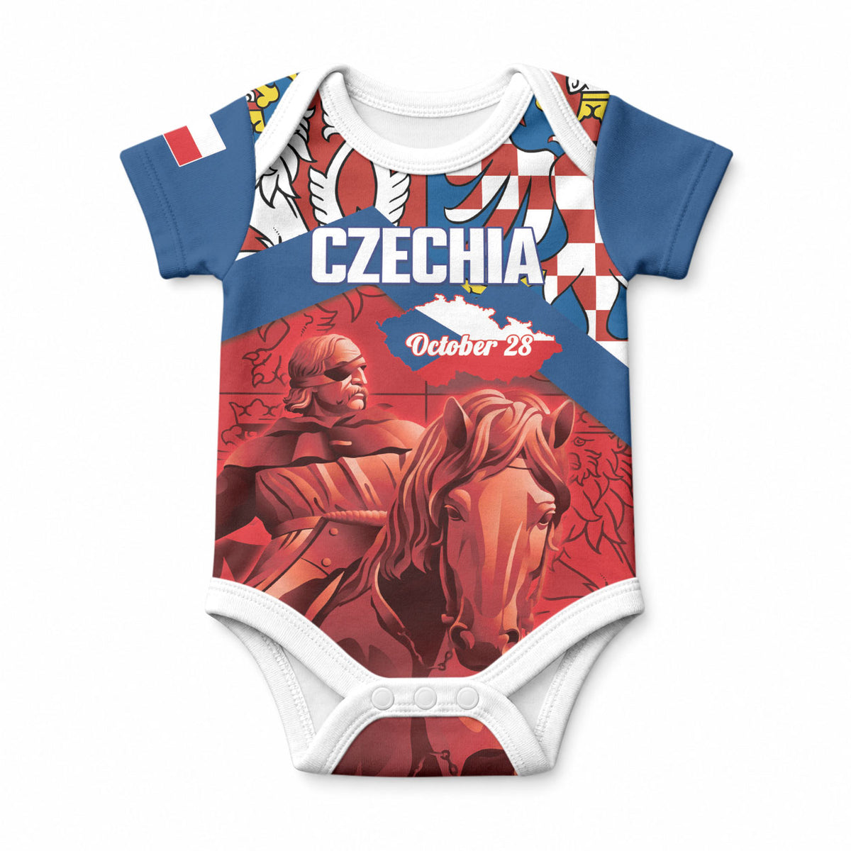 Personalized Czech Independence Day Baby Onesie October 28 Vitkov National Monument