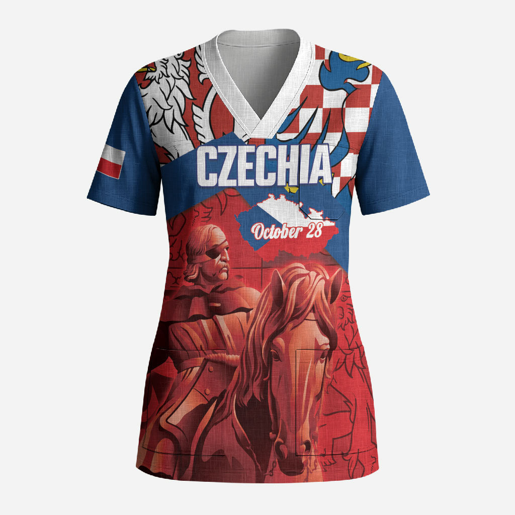 Personalized Czech Independence Day Scrub Top October 28 Vitkov National Monument