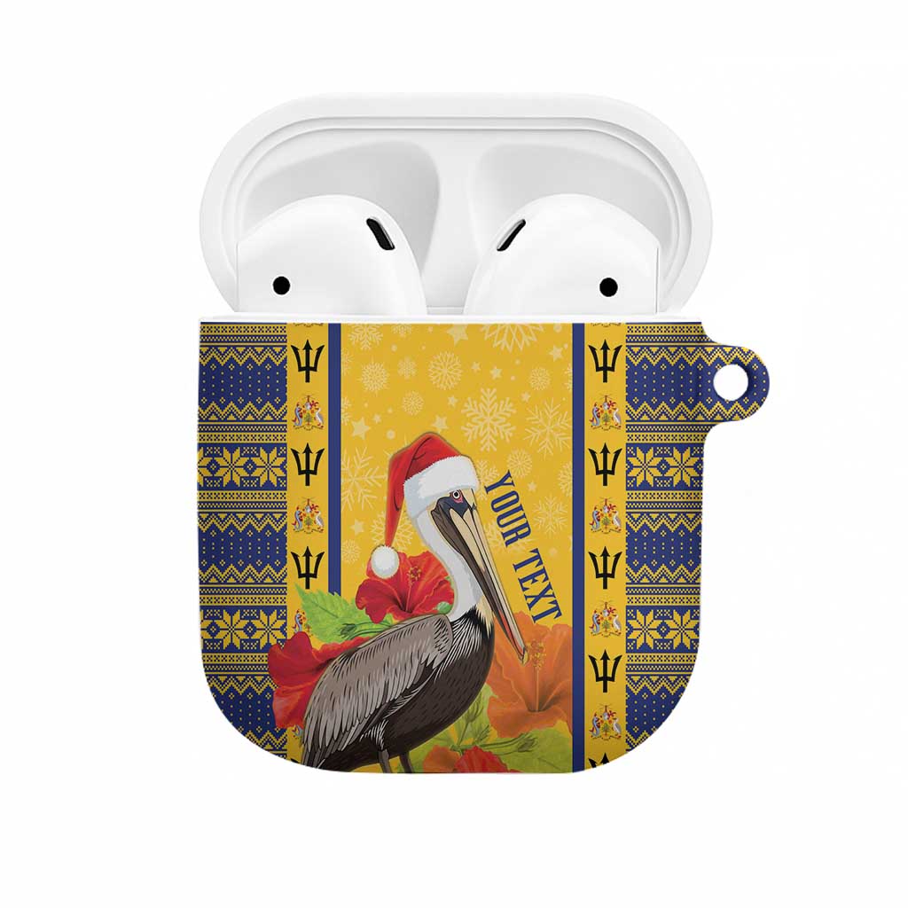 Personalized Barbados Christmas AirPods Case Bajan Xmas Brown Pelican Santa - Wonder Print Shop