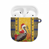 Personalized Barbados Christmas AirPods Case Bajan Xmas Brown Pelican Santa - Wonder Print Shop