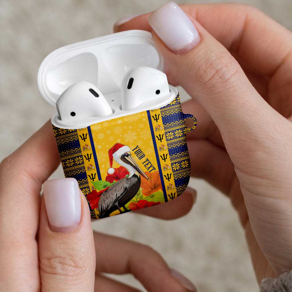 Personalized Barbados Christmas AirPods Case Bajan Xmas Brown Pelican Santa - Wonder Print Shop