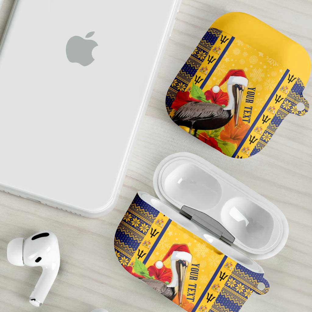 Personalized Barbados Christmas AirPods Case Bajan Xmas Brown Pelican Santa - Wonder Print Shop
