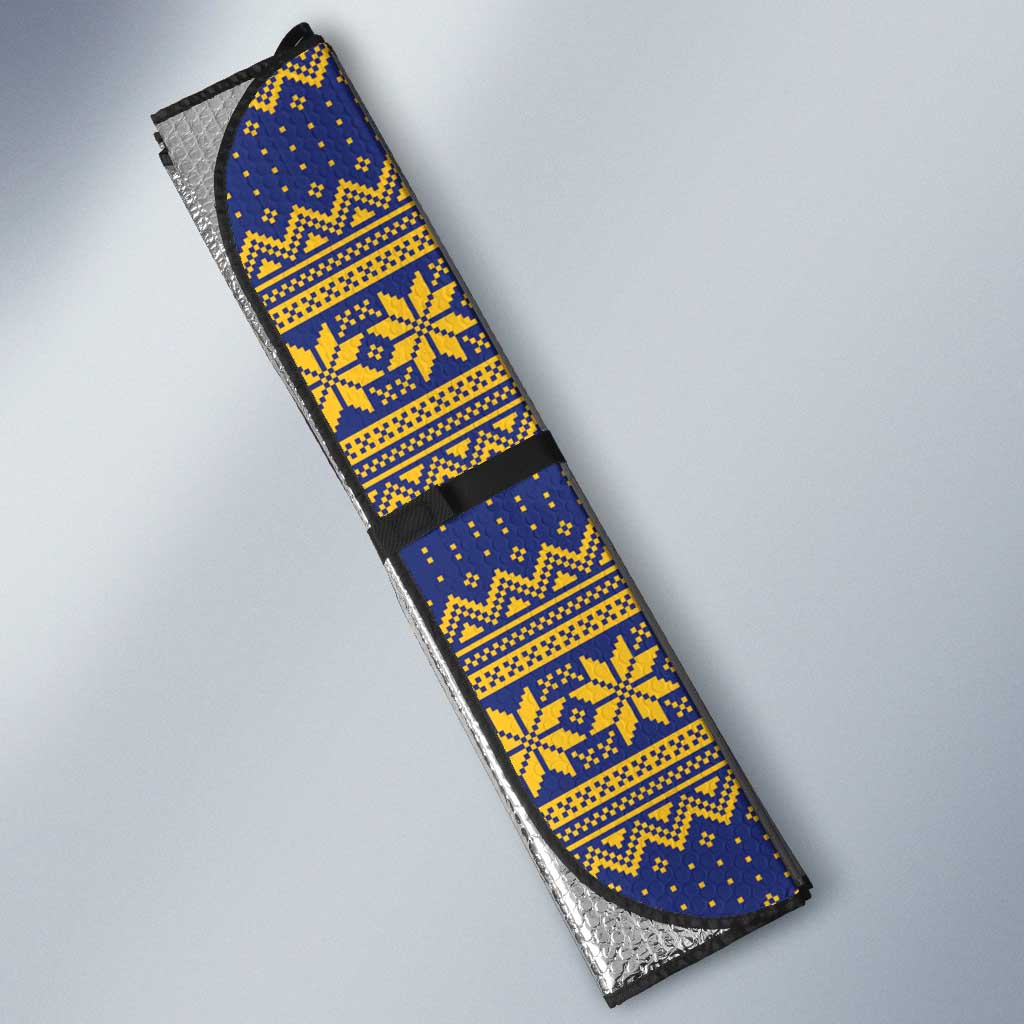 Personalized Barbados Christmas Auto Sun Shade Bajan Xmas Brown Pelican Santa - Wonder Print Shop