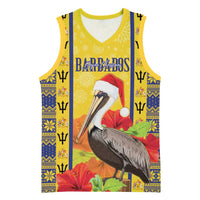 Personalized Barbados Christmas Basketball Jersey Bajan Xmas Brown Pelican Santa - Wonder Print Shop