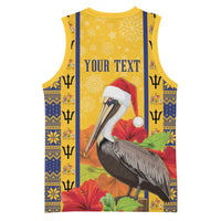 Personalized Barbados Christmas Basketball Jersey Bajan Xmas Brown Pelican Santa - Wonder Print Shop
