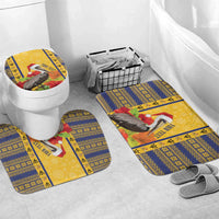 Personalized Barbados Christmas Bathroom Set Bajan Xmas Brown Pelican Santa - Wonder Print Shop