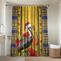Personalized Barbados Christmas Bathroom Set Bajan Xmas Brown Pelican Santa - Wonder Print Shop