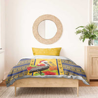 Personalized Barbados Christmas Bedding Set Bajan Xmas Brown Pelican Santa - Wonder Print Shop