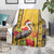 Personalized Barbados Christmas Blanket Bajan Xmas Brown Pelican Santa - Wonder Print Shop