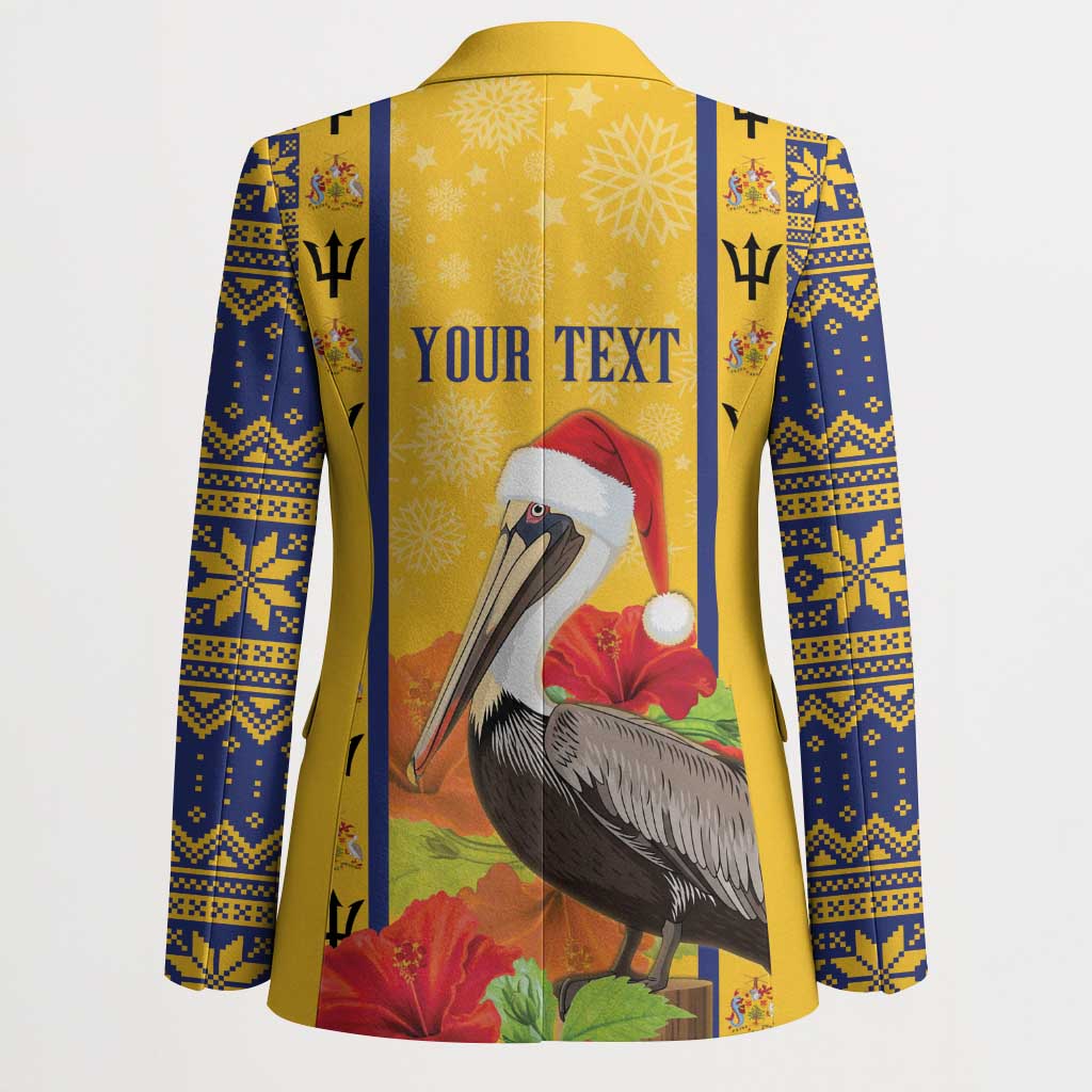 Personalized Barbados Christmas Blazer Bajan Xmas Brown Pelican Santa - Wonder Print Shop