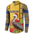 Personalized Barbados Christmas Button Sweatshirt Bajan Xmas Brown Pelican Santa - Wonder Print Shop