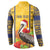 Personalized Barbados Christmas Button Sweatshirt Bajan Xmas Brown Pelican Santa - Wonder Print Shop