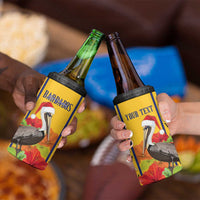 Personalized Barbados Christmas 4 in 1 Can Cooler Tumbler Bajan Xmas Brown Pelican Santa - Wonder Print Shop